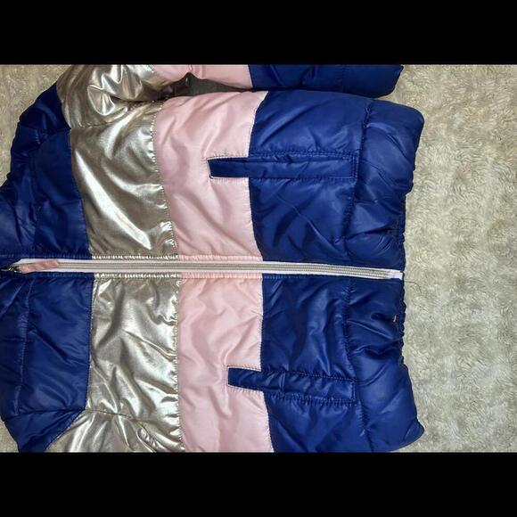 Rothchild striped colorblock hooded puffer jacket Size XS (6-6X) - Picture 3 of 5